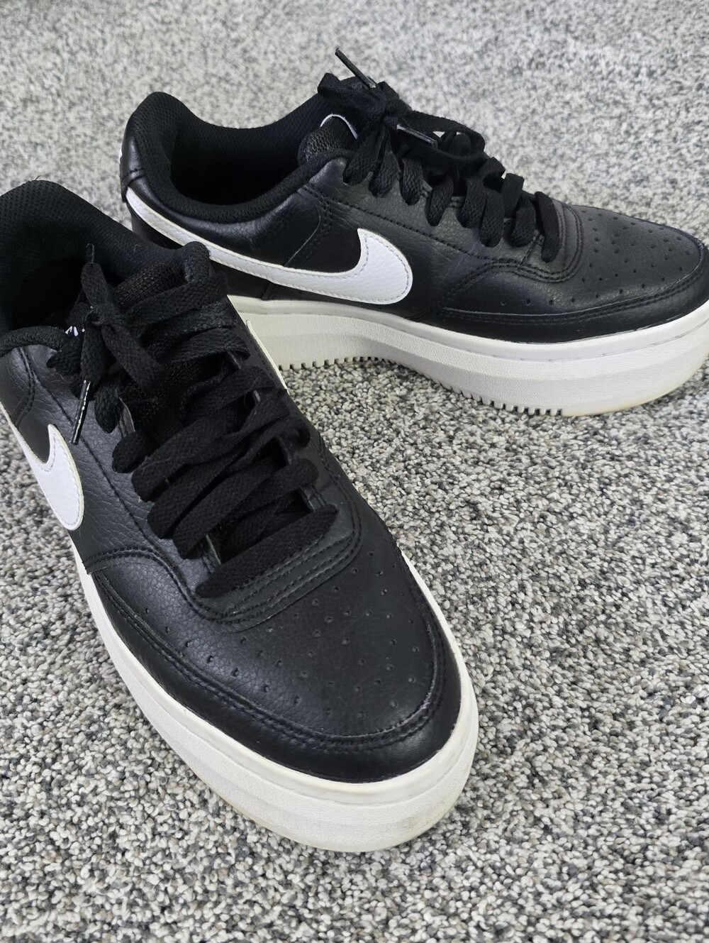 Nike Court Vision Alta Platform Black White Sneakers